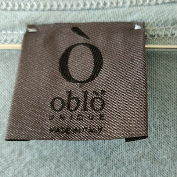 Blue T-shirt (Italy)Cotton with flowers decoration 🇮🇹 - Picture 3 of 6